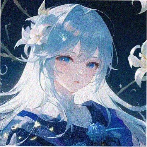 月下少女形象的人物标本占位示意